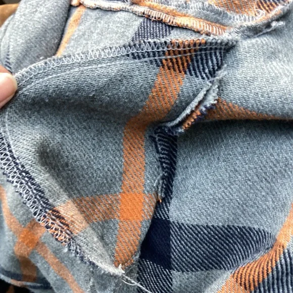 Favlux Fashion gray blue plaid cardigan with pockets. sz. S - Picture 7 of 7